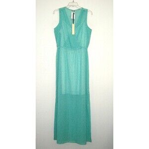 NEW Kut From The Kloth 2 Pc Maxi Dress Women Size M Chevron Print Semi Sheer